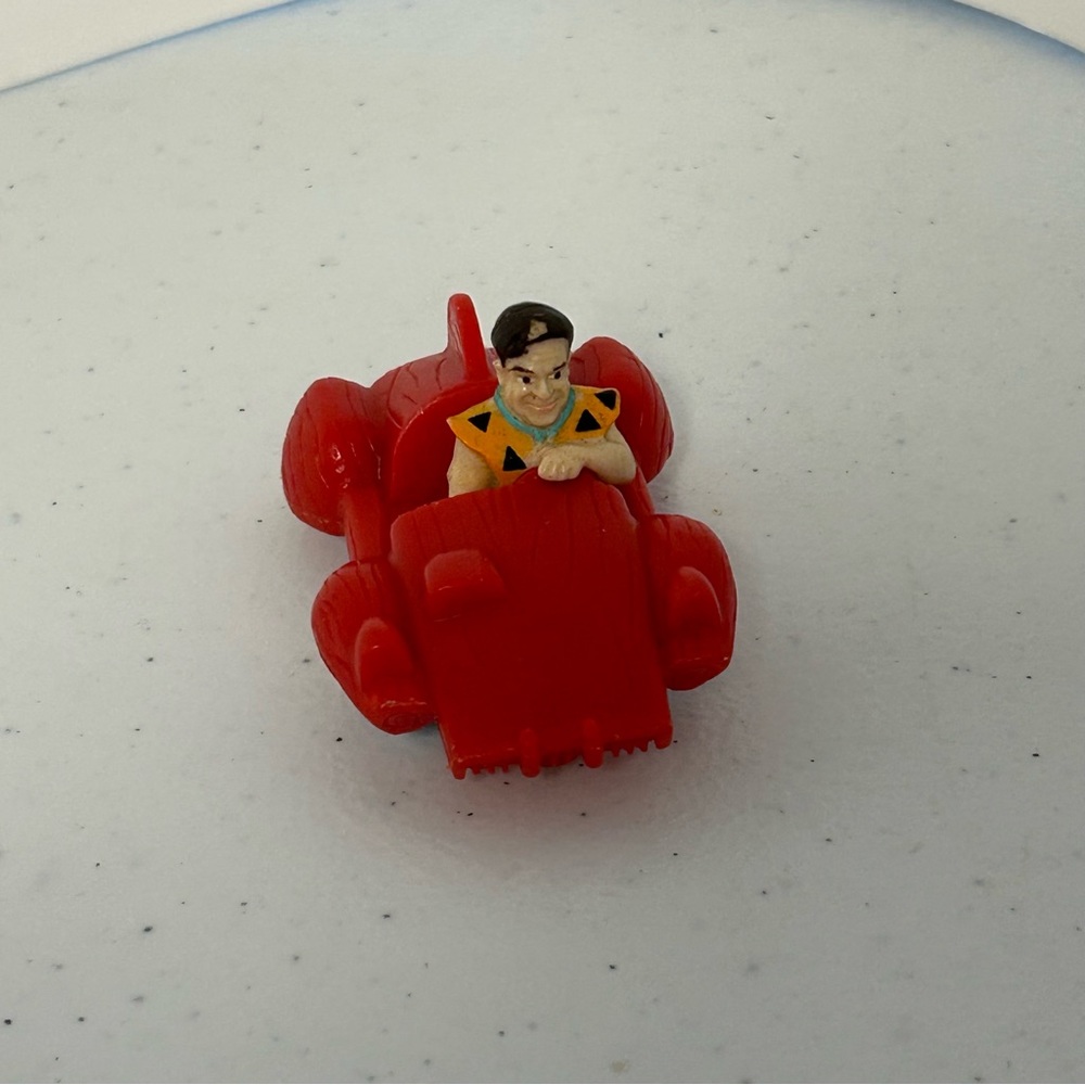 Vintage Fred Flintstone‎ Figurine Vehicle UCS Amblin Bedrock Car.
